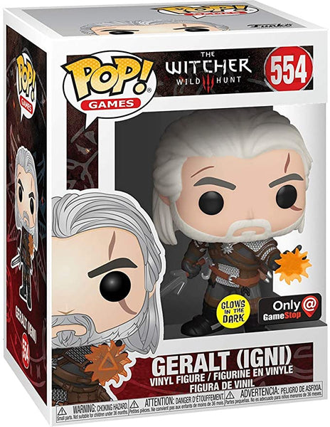 Funko POP! Games The Witcher Geralt (IGNI) GITD 554 (Game Stop Exclusive) (Buy. Sell. Trade.)