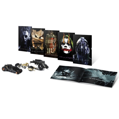 Jock Mondo The Dark Knight Collector Booklet, Hotwheels diecast Vehicles, and Art Prints