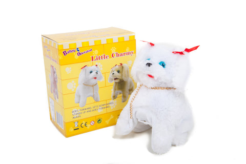 Little Charmy Battery Operated Toy Dog White