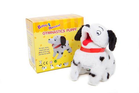 Somersaulting Gymnastic Puppy Battery Operated Toy Dog